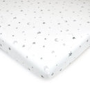 Fitted Mini Crib Sheets 3 Pack - Grey Star/Zigzag