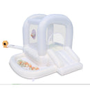 Mini Inflatable Bounce House with Ball Pit - White
