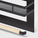 Metal Magnetic Fridge Organizer - Black