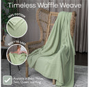 Extra Large Waffle Blanket - Twin 90” x 66” - Sage