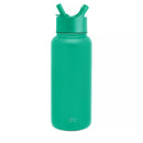 Summit 32oz Stainless Steel Island Water Bottle with Straw Lid - Green