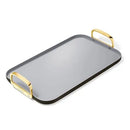 11.73" Nonstick Square Double Burner Crepe Pan- Black