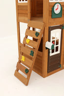 Kennedy Springs Wooden Outdoor Swing Set With Slide and Rock Wall - Green