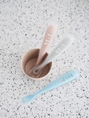 Silicone Baby Feeding Spoons Set - Gray