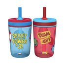 2pk 15 fl oz Plastic Kelso Spidey and his Amazing Friends Straw Tumbler Set