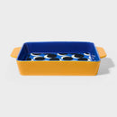2pc Stoneware Rectangle Baking Dish with Silicone Mat -