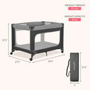 Portable Baby Playard - Black & White