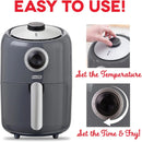 Compact Air Fryer - 2 Quart - Cool Grey Grey Air Fryer