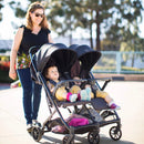 KooperX2 Lightweight Compact Fold Double Stroller - Forged Iron
