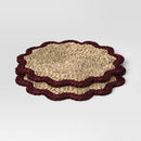 2pk Woven Charger Scallop Red - Threshold™