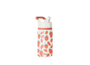 Water Bottle with Straw Lid - Red