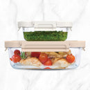 Glass Meal Prep Container Set - White