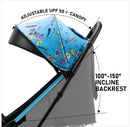 Lightweight 360 Classic Seat Baby Stroller w/Umbrella -Black/Blue