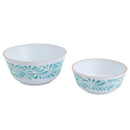 2pc Melamine Oval Serving Bowl Set - Blue