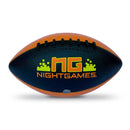 LED Light Up Junior Size Football: Rubber Shell & Bladder, Ages 8+