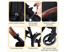 Whizmax Double Stroller Track Tandem Stroller - Black
