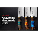 10-Inch Traditional Line Rumpsteak Knife with Wooden Handle and Leather Case