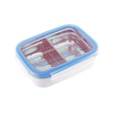 Stainless Steel Divided Bento Snack Box - Blue