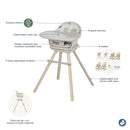 Moa 8-in-1 Standard High Chair - Classic Oat