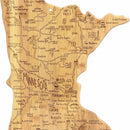 Destination Minnesota State Shaped Cutting Board