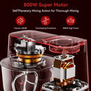 7.4 QT Stand Mixer, 800W 12-Speed Tilt-Head Food Mixer