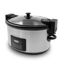 8.5qt Digital Slow Cooker with Locking Lid - Stainless Steel