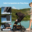 Meteor2 Baby Stroller 2-in-1 with Bassinet Mode - Navy / Black Frame