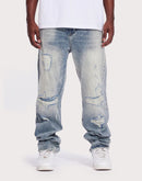 THE LEVERAGE Crysp Denim Pacific Slim Straight Jeans