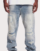THE LEVERAGE Crysp Denim Pacific Slim Straight Jeans