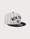 New Era MLB New York Yankees 9FIFTY Pinstripe Snapback Hat-White/Navy