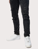 Grindhouse Cabo Slim Fit Lightning Effect Taper Denim Jeans