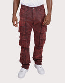 Grindhouse Straight Fit Flocked Denim Jeans
