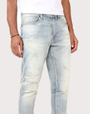 Grindhouse Slim Fit Taper Distressed Vintage Denim Jeans
