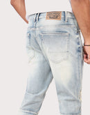 Grindhouse Slim Fit Taper Distressed Vintage Denim Jeans