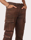 Grindhouse Straight Fit Waxed Cargo Jeans