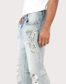 Grindhouse Straight Fit Western Studded Jeans