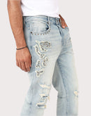 Grindhouse Straight Fit Western Studded Jeans