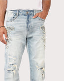 Grindhouse Straight Fit Western Studded Jeans