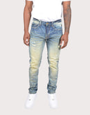 Grindhouse Vintage Tinted Slim Fit Scratched Denim Jeans