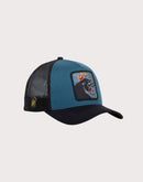 TEXTISS USA Capslab Panther Trucker Snapback Hat-DK Blue/Black