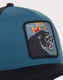 TEXTISS USA Capslab Panther Trucker Snapback Hat-DK Blue/Black