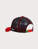 TEXTISS USA Capslab Gamble Trucker Snapback Hat-White/Red