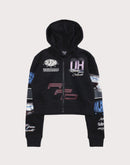 Civil Clothing Crop Dove Black Hoodie