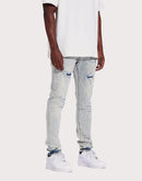 THE LEVERAGE Atlantic Slim Fit Distressed Denim Jeans