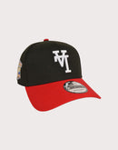 New Era Los Angeles Dodgers&nbsp;9FORTY Upside Down Logo Snapback Hat-Black/Red