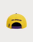 Central Mills Pro Standard Los Angele Lakers Loyalty Pinch Snapback Hat-Yellow