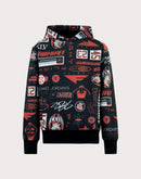 Jordan All Over Printed Fleece Black/Multi Big Boys' Pullover