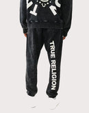 True Religion Mineral Wash Buddha Face Joggers