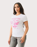 True Religion Crystal Logo Buddha Tee