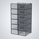 12 Pack of Plastic Stackable Shoe Boxes